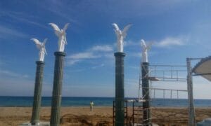 Antalya Özden Yapı Aracılığı ile Kıbrıs Limak Cyprus Deluxe Hotel Özel Üretim Sütun + Melek Uygulaması